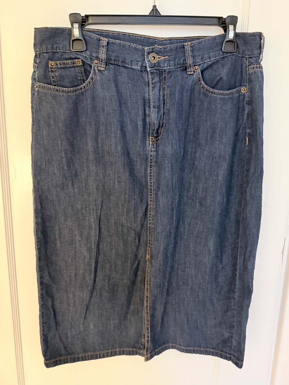 Ralph Lauren Indigo Blue Denim Midi Skirt